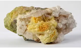 Prehnite on Quartz