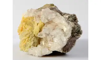 Prehnite on Quartz