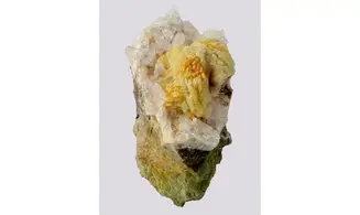 Prehnite on Quartz