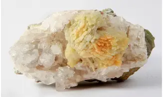 Prehnite on Quartz