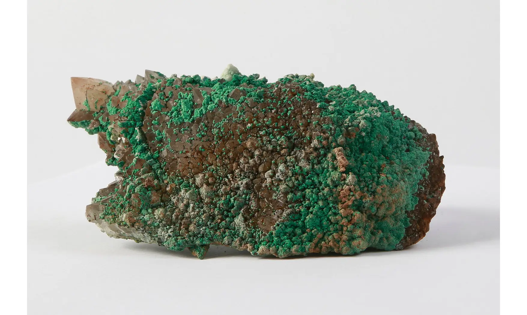 Quartz + Malachite + Calcite