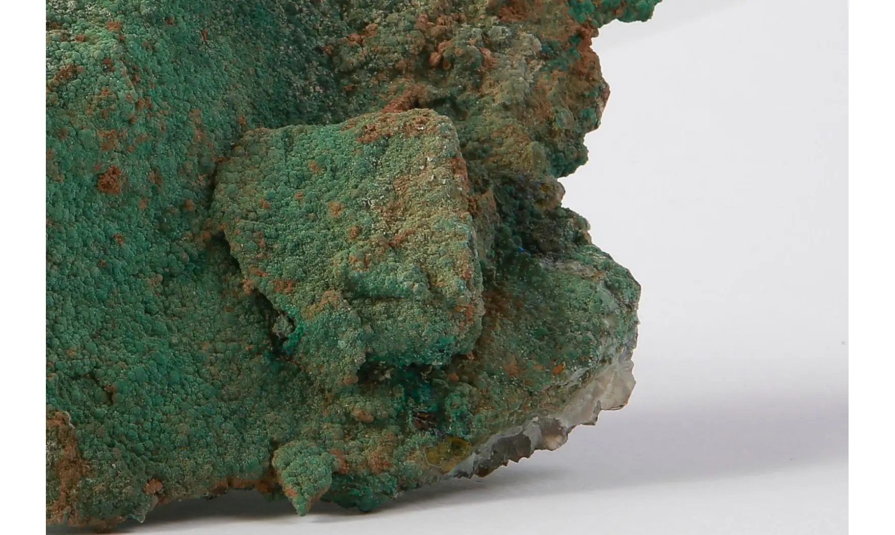 Quartz + Malachite + Calcite