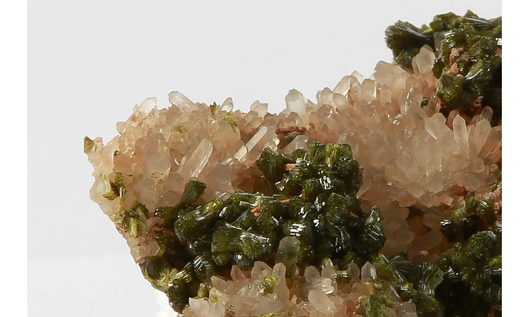 Epidote on quartz