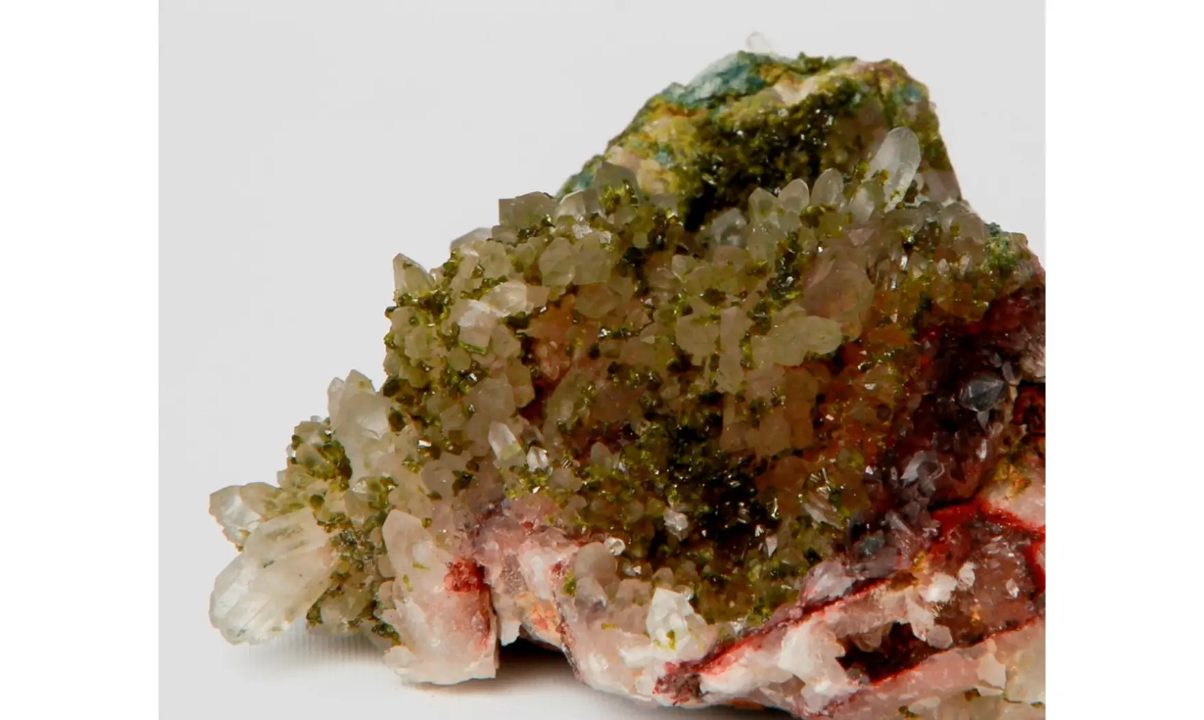 Epidote on quartz