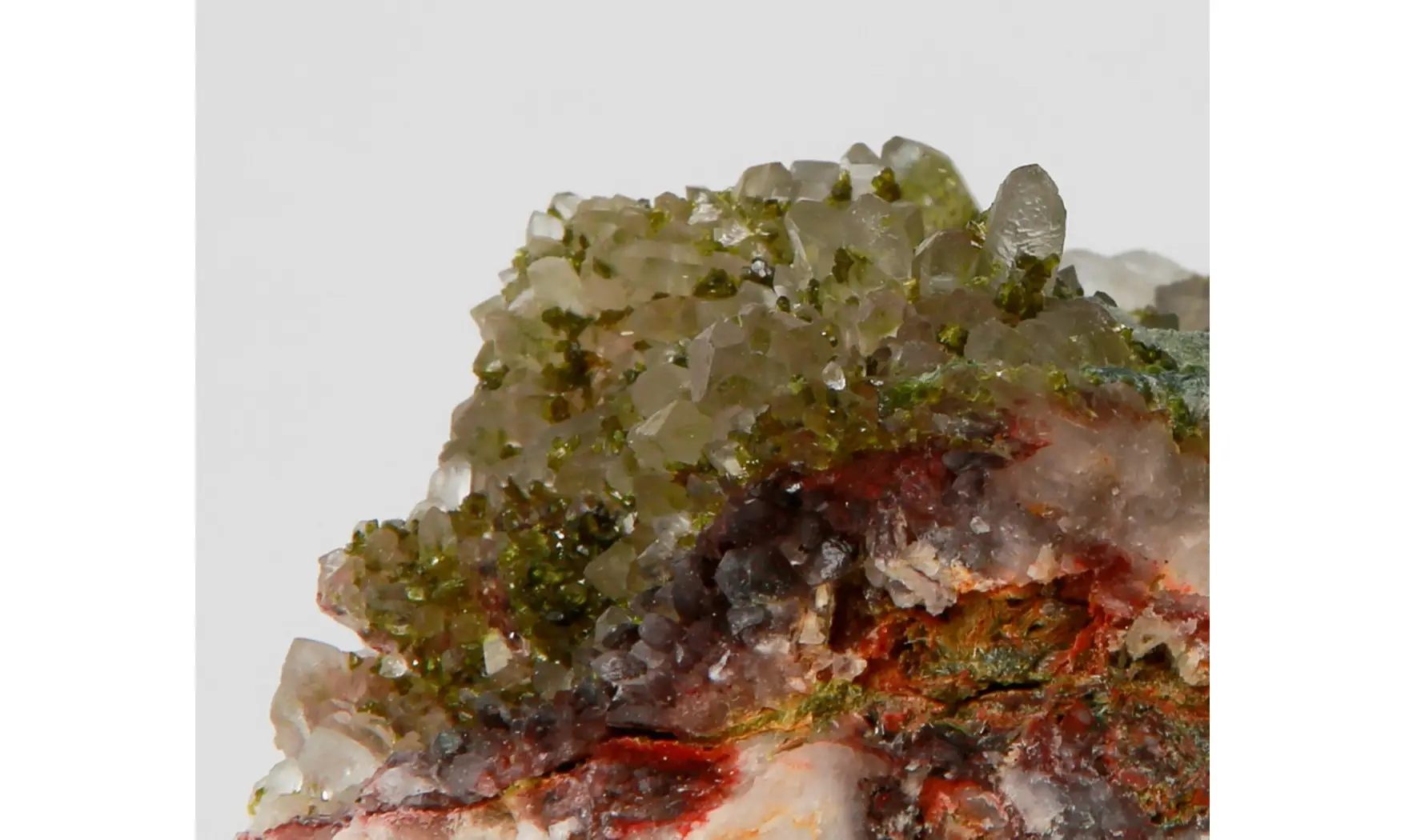 Epidote on quartz