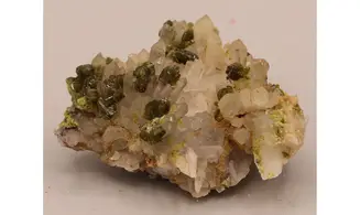 Epidote on quartz