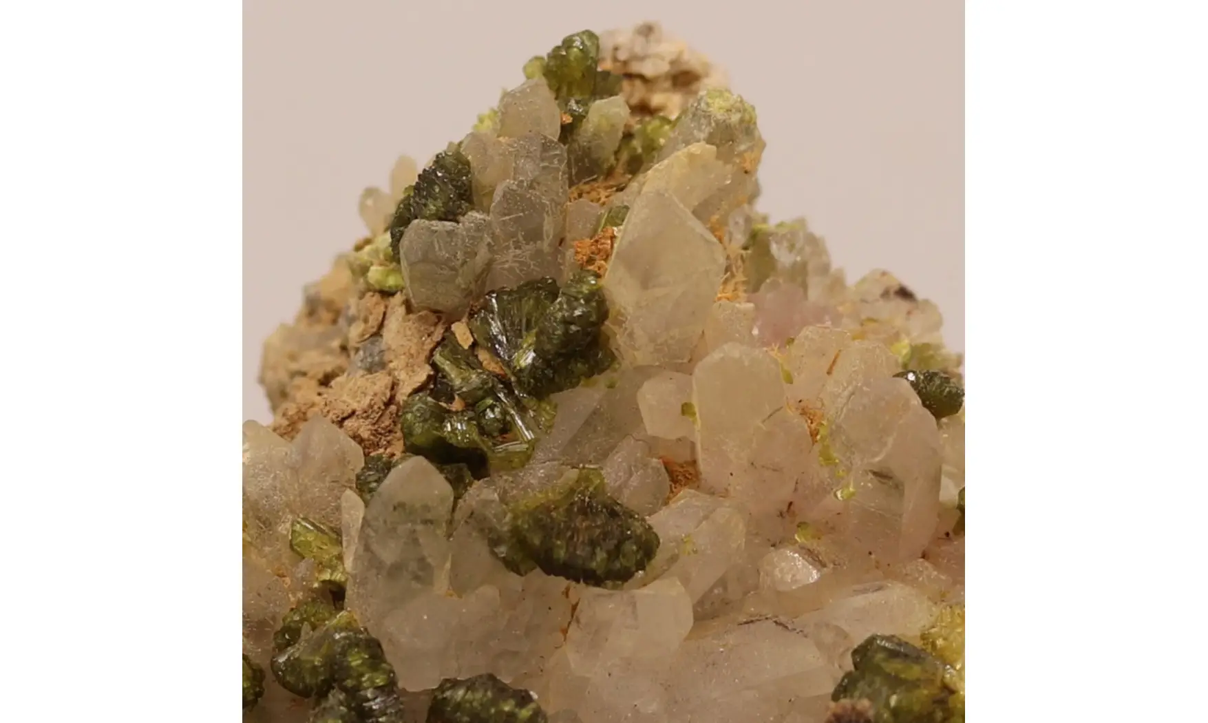 Epidote on quartz
