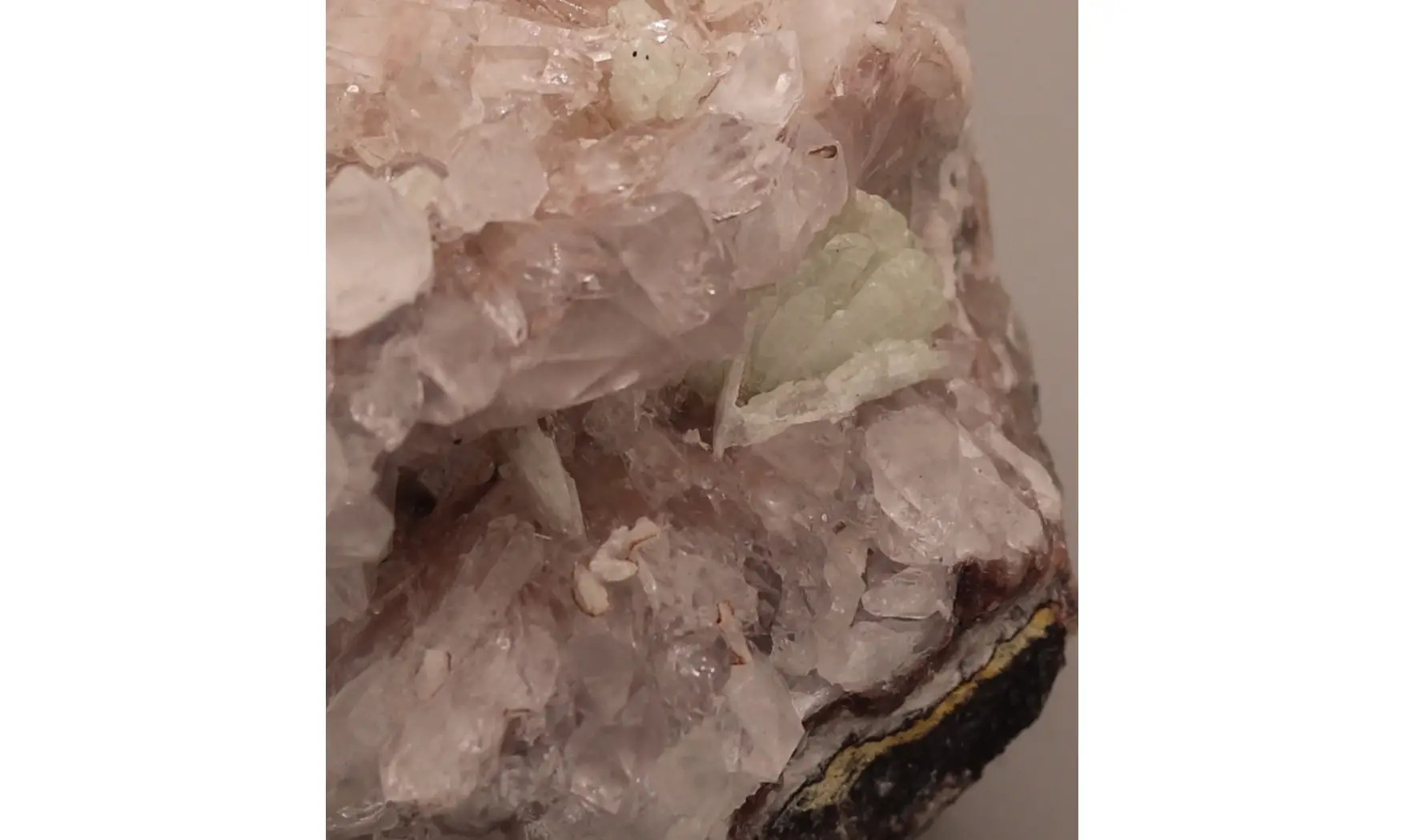 Prehnite on Quartz