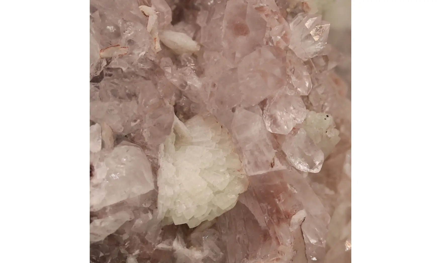Prehnite on Quartz