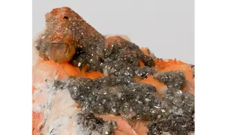 3d Cerusite on colored barytine